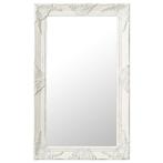 vidaXL Miroir mural style baroque 50x80 cm Blanc, Maison & Meubles, Accessoires pour la Maison | Miroirs, Verzenden, Neuf