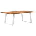 vidaXL Eettafel rechthoekig 200x120x74 cm massief eikenhout, Huis en Inrichting, Tafels | Eettafels, Verzenden, Nieuw