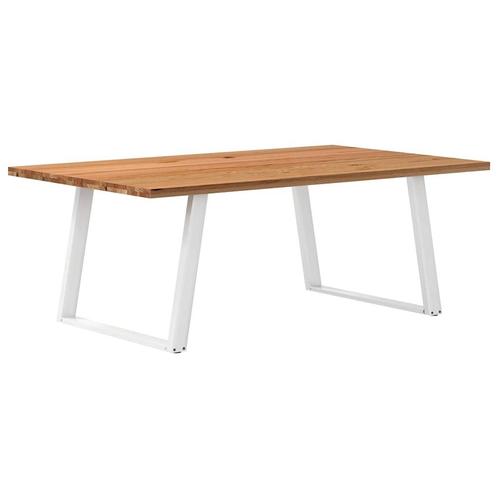 vidaXL Eettafel rechthoekig 200x120x74 cm massief eikenhout, Huis en Inrichting, Tafels | Eettafels, Nieuw, Verzenden