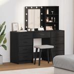 vidaXL Kaptafel met lade 3 pcs Zwart 40 x 41 x 135 cm, Verzenden, Nieuw