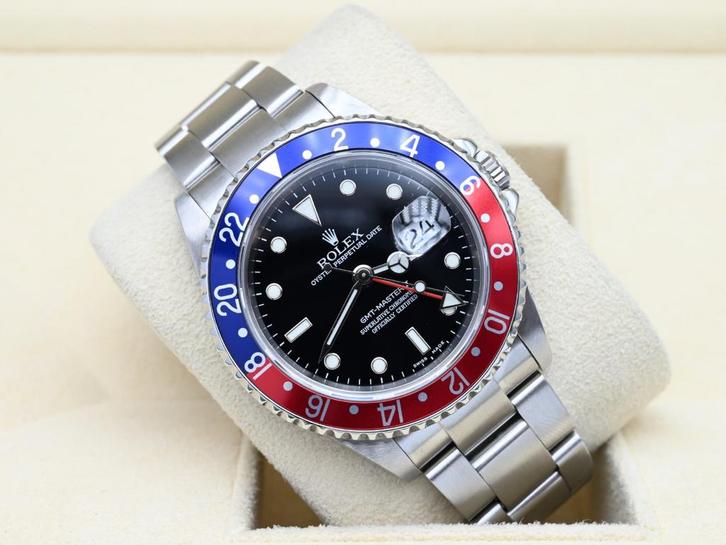Rolex GMT-Master II Ref. 16710 Year 2006 (Box), Handtassen en Accessoires, Horloges | Heren, Staal, Zo goed als nieuw, Staal, Rolex