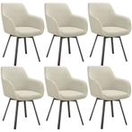 tectake Draaibare eetkamerstoel Alicon, gestoffeerd - greige, Verzenden, Nieuw