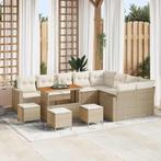 vidaXL Tuinbank Set 13 pcs Beige poly rattan, Tuin en Terras, Tuinsets en Loungesets, Verzenden, Nieuw