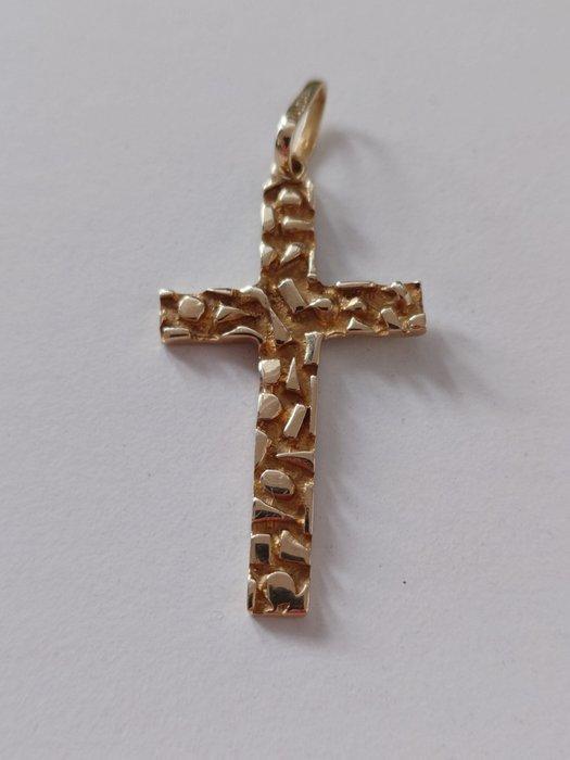 Kruishanger - 14 karaat Geel goud, Handtassen en Accessoires, Antieke sieraden
