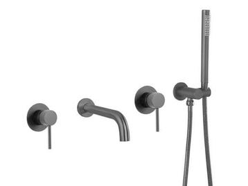 Veiling - Inbouw badkraan, mat zwart of gunmetal grey