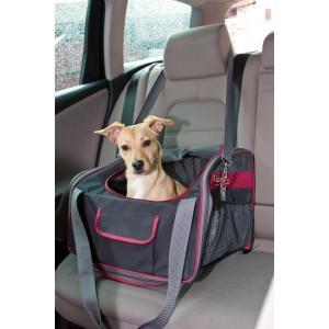 Sac de transport vacation noir-rouge 41x34x30 cm, Animaux & Accessoires, Accessoires pour chiens