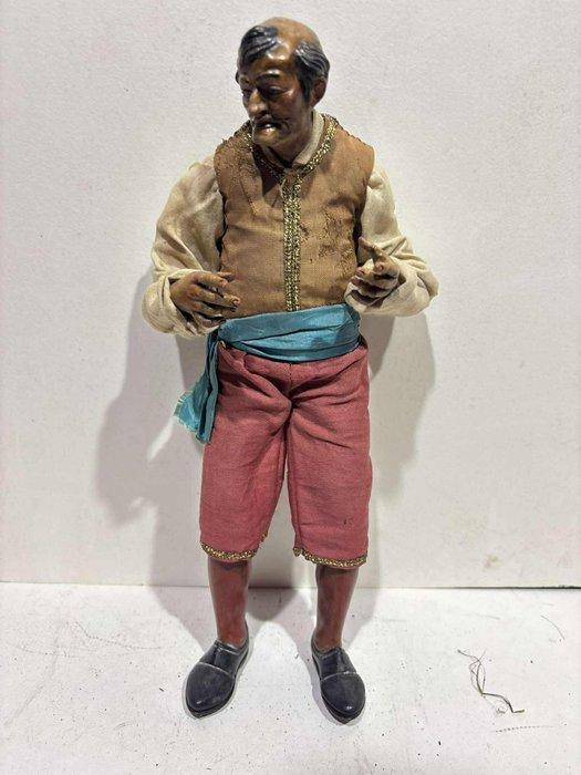 sculptuur, Presepe Napoletano - Villano Rustico - Inizio XX, Antiek en Kunst, Kunst | Niet-Westerse kunst
