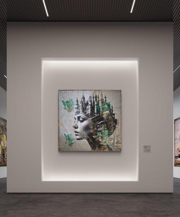 Nicole Lubbers - The Big City Brain XL, Antiek en Kunst, Kunst | Schilderijen | Modern