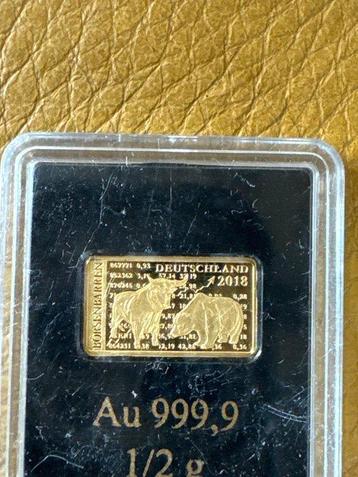 Wereld. Gold bar Börsenbarren., 0,5g (.999) (Zonder beschikbaar voor biedingen
