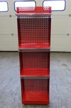 Rek, Display Perfo B43 x D23 x H142cm, rood, Nieuw