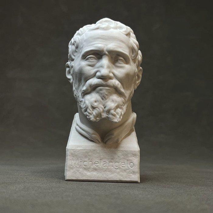 Beeld, Michelangelo - 10 cm - Albast, Antiek en Kunst, Curiosa en Brocante