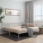 vidaXL Slaapbank uittrekbaar metaal wit 90x200 cm, Huis en Inrichting, Verzenden, Nieuw