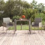 vidaXL Chaises de jardin avec coussins 2 pcs Résine, Neuf, Verzenden