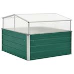 vidaXL Tuinkas 100x100x77 cm gegalvaniseerd staal groen, Tuin en Terras, Verzenden, Nieuw