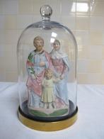 Beeld, Heilige Familie onder glazen stolp - 27 cm -