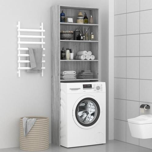 vidaXL Wasmachinekast 64x24x190 cm grijs sonoma eikenkleurig, Elektronische apparatuur, Wasmachines, Nieuw, Verzenden