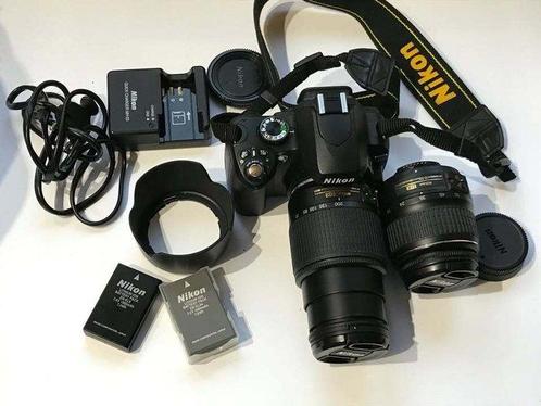 Nikon D60 + AF-S 18-55 + AF-S 55-200 Digitale compact camera, Audio, Tv en Foto, Fotocamera's Digitaal