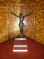 sculptuur, Crucifix cristo antico bronze - 12 cm - Brons -