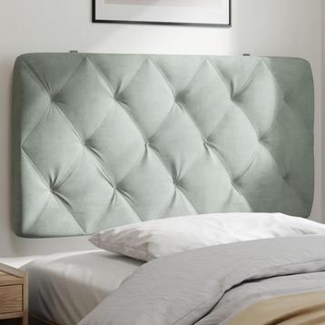 vidaXL Hoofdbordkussen 100 cm velvet lichtgrijs, Verzenden