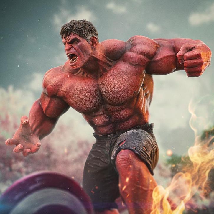 Marvel Art Scale Statue 1/10 Red Hulk 23 cm, Verzamelen, Film en Tv, Ophalen of Verzenden
