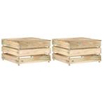 vidaXL Tuintafels 2 st pallet geïmpregneerd grenenhout, Tuin en Terras, Verzenden, Nieuw