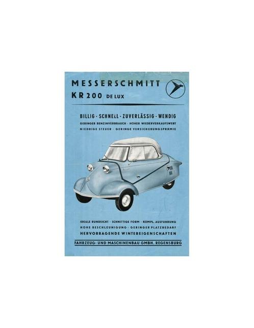 1959 MESSERSCHMITT KR 200 DELUXE LEAFLET DUITS, Boeken, Auto's | Folders en Tijdschriften
