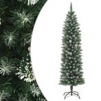 vidaXL Kunstkerstboom smal met standaard 210 cm PVC, Diversen, Kerst, Verzenden, Nieuw