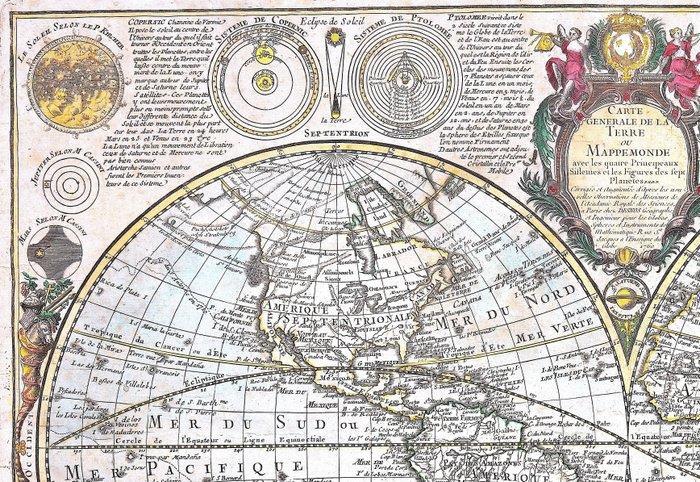 World Map - .; G. Danet - Carte Generale de la Terre ou, Boeken, Atlassen en Landkaarten