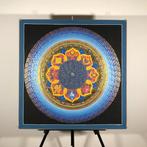 Painting of Tibetan Tradition - Large Mandala Mantra with OM