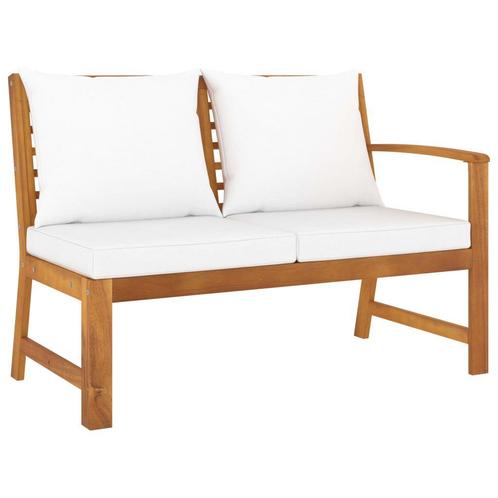 Acacia Tuinbank met Cremekleurig Kussen - 35% Korting!, Tuin en Terras, Tuinbanken, Nieuw, Hout, Verzenden