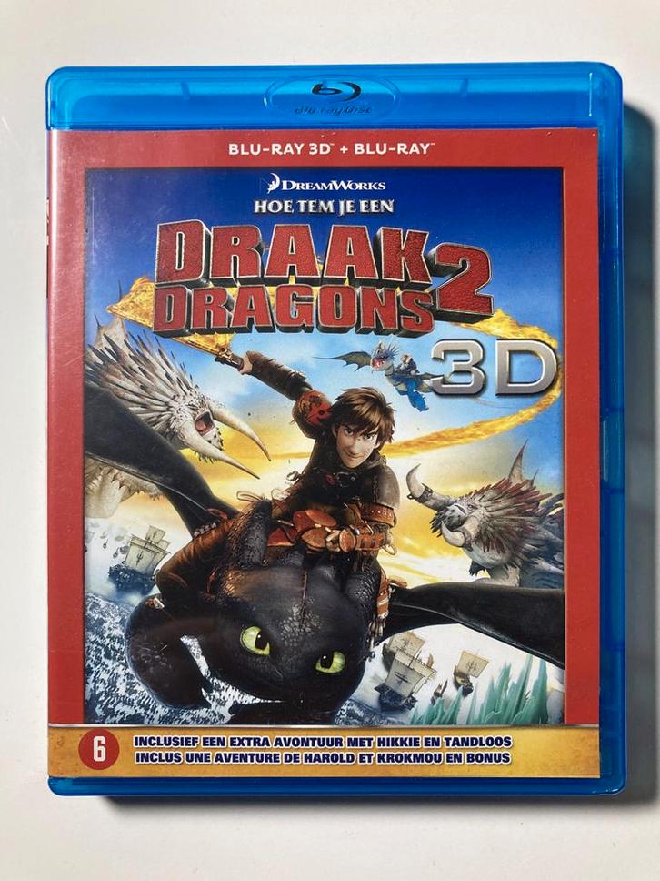 HOW TO TRAIN YOUR DRAGON 2 (2D + 3D) (BLURAY), Cd's en Dvd's, Blu-ray, Gebruikt