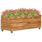 vidaXL Plantenbak verhoogd 100x40x38 cm gerecycled teakhout, Tuin en Terras, Verzenden, Nieuw