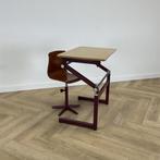 complete set 10x schooltekentafel en 10x stoel , beuken -, Gebruikt, Bruin, Hout