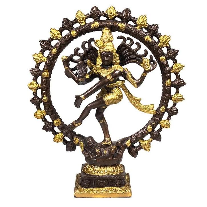 Beeld Shiva Nataraj Groot - Messing, Sports & Fitness, Produits de santé, Wellness & Bien-être, Enlèvement ou Envoi