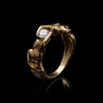 Ring Vintage 18kt gouden Embrace-ring met diamant, c., Handtassen en Accessoires, Ringen, Nieuw