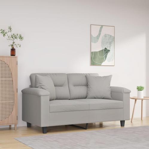 vidaXL Sierkussens 2 st 40x40 cm microvezelstof lichtgrijs, Huis en Inrichting, Woonaccessoires | Kussens, Nieuw, Verzenden