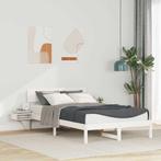 vidaXL Bedframe met nachttafels met hoofdeinde Wit Massief, Huis en Inrichting, Verzenden, Nieuw