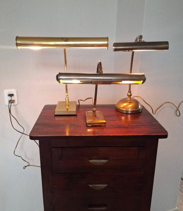 Lamp (3) - Koper, Messing - Piano-Bureau-Notarislamp, Antiquités & Art, Curiosités & Brocante