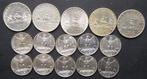 Italie. 500 Lire argento + 5 Lire Aquilotto (15 monete)