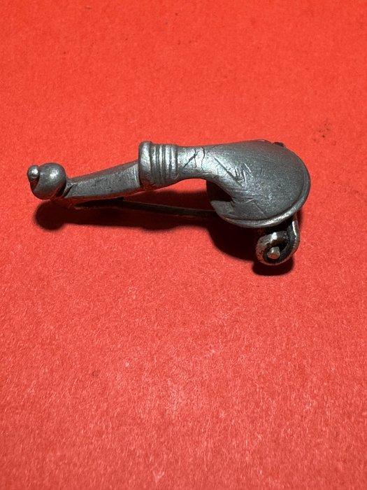 Oud-Romeins Zilver Fibula - 30 mm, Antiek en Kunst, Antiek | Overige Antiek