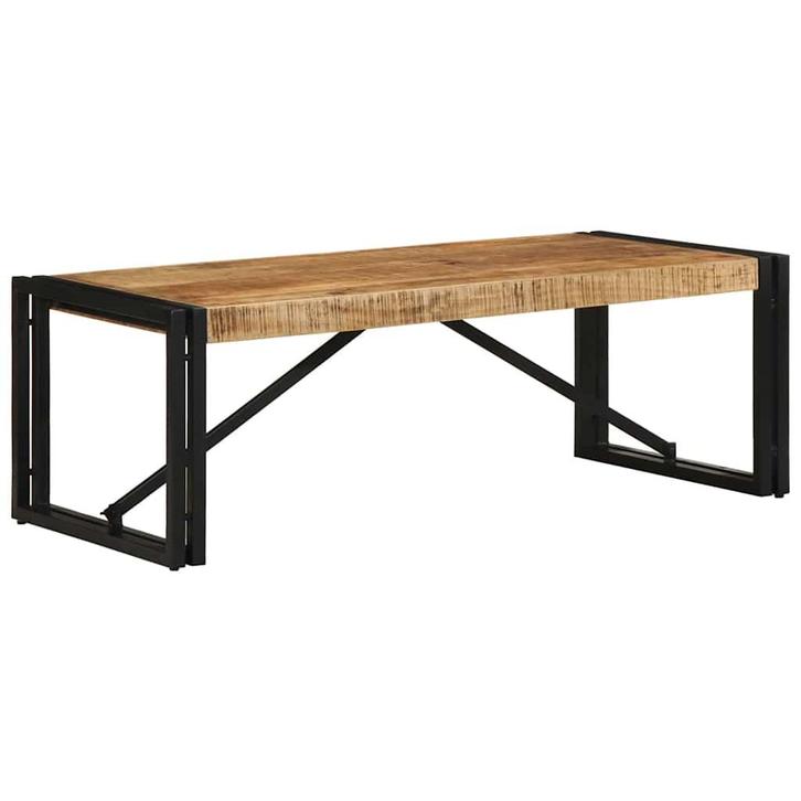 vidaXL Salontafel 100x50x35 cm massief ruw mangohout, Huis en Inrichting, Tafels | Salontafels, Nieuw, Verzenden