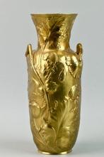 Alexandre Vibert - Vase - Bronze doré - Pavots (Poppies) -, Antiek en Kunst
