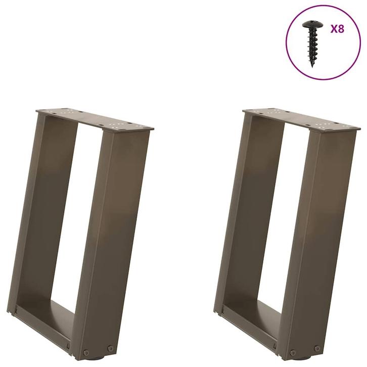 vidaXL Salontafelpoten 2 st U-vormig 28x(42-43) cm staal, Huis en Inrichting, Tafelonderdelen, Nieuw, Verzenden