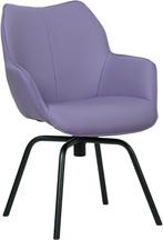 Lichtpaarse leren  draaibare eetkamerstoel - Toledo Leer, Huis en Inrichting, Stoelen, Overige kleuren, Nieuw, Leer, Ophalen of Verzenden