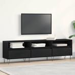 vidaXL TV-meubel Zwart Eiken 150x30x44,5 cm Bewerkt Hout, Huis en Inrichting, Verzenden, Nieuw