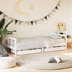 vidaXL Kinderbedframe 90x200 cm massief grenenhout wit, Kinderen en Baby's, Verzenden, Nieuw