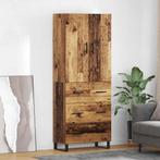 vidaXL Highboard met lade 2 pcs Oud Hout Gefabriceerd Hout, Huis en Inrichting, Verzenden, Nieuw