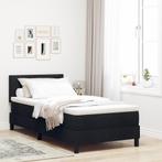 vidaXL Boxspring Bed met Matras Zwart 90x190 cm Stof, Huis en Inrichting, Verzenden, Nieuw