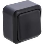 Q-LINK 1-voudige wisselschakelaar mat zwart opbouw 250V 10A, Doe-het-zelf en Bouw, Elektriciteit en Kabels, Verzenden, Nieuw