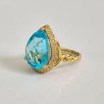 Zonder Minimumprijs - Trouwring Zilver - 11.58ct. tw. Topaas